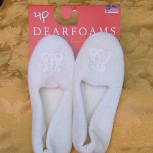 Dearfoams NWT Women's Slippers White size 10